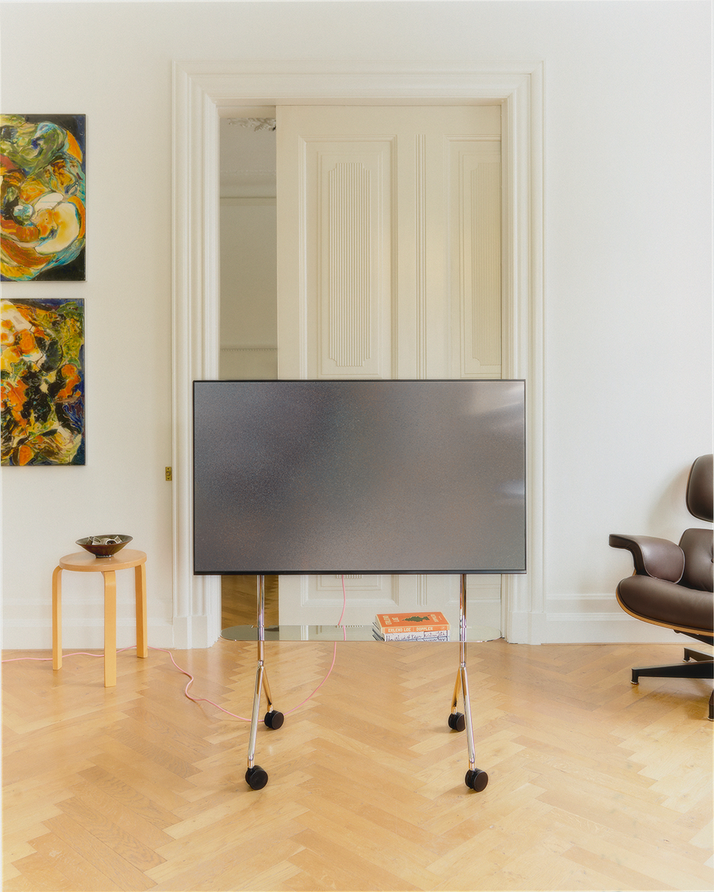 Pedestal Moon Light Shelf Shelves 020 Chrome