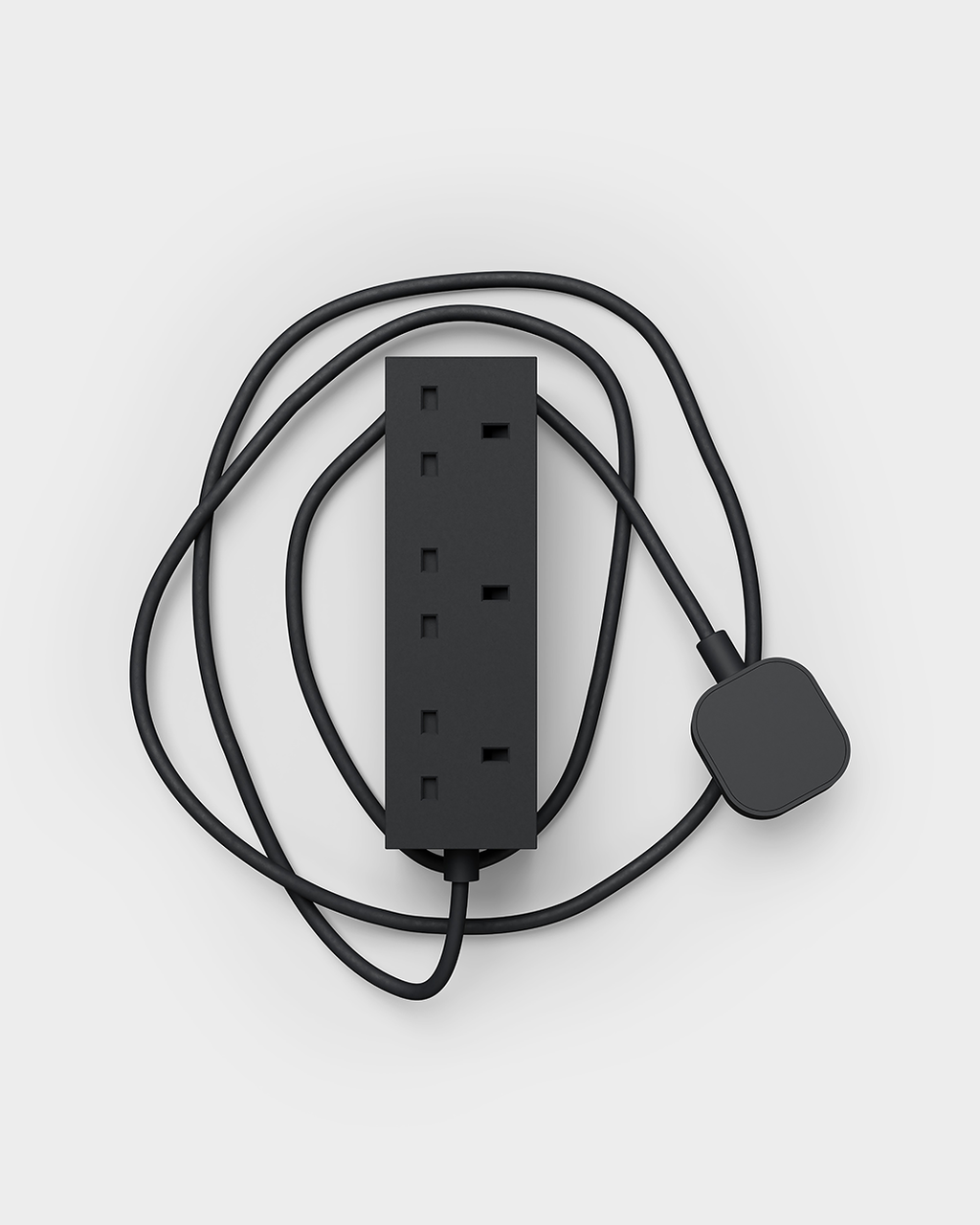 Pedestal Power Bar 2 metres UK Power Bar 001 Charcoal