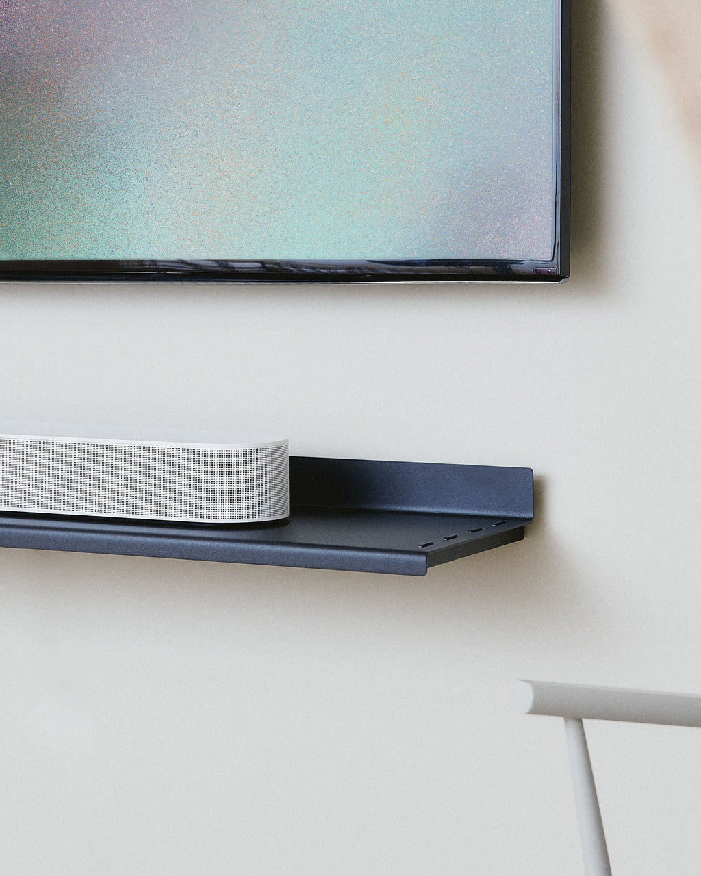 Pedestal Soundbar Shelf 100 Shelves 001-001 Charcoal Charcoal